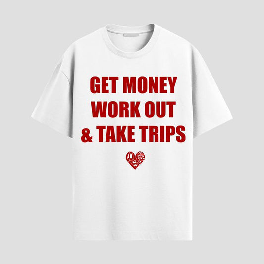 White Get Money Tee